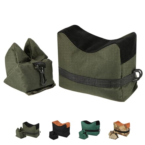 Army Green Unfilled Rest Bags Set - Front & Rear Support