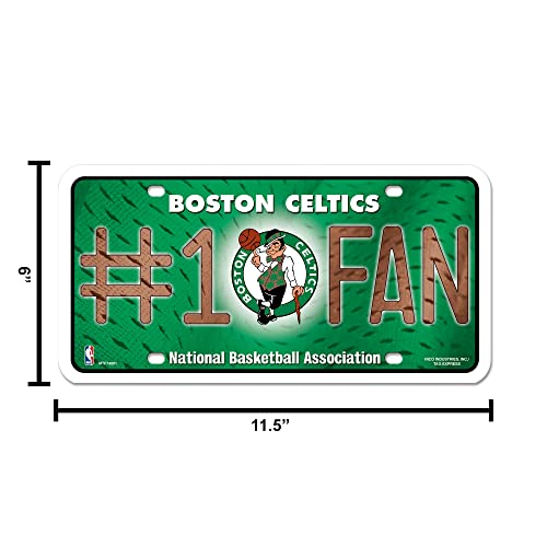 Metal License Plate Tag - #1 Fan Edition - Boston Celtics