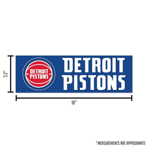 Detroit Pistons NBA Team Spirit Magnet 4x10 Vinyl Decor Badge