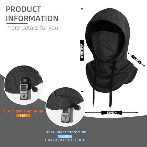 Cooling Balaclava Face Mask - Black for Outdoor Sports