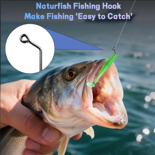 60 Degree Jig Hooks - 25pcs Long Shank Fishing Hooks
