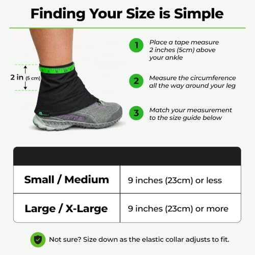 Ultralight Boot Gaiters - Black, Large/X-Large
