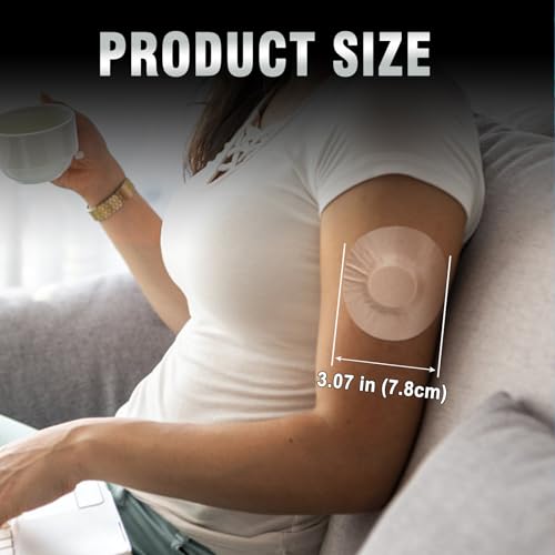 Carbou Libre 2/3/3 Plus Waterproof Sensor Covers 20PCS - Tan, Hypoallergenic CGM Patches