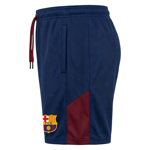 FC Barcelona Soccer Shorts for Men - Medium, Navy