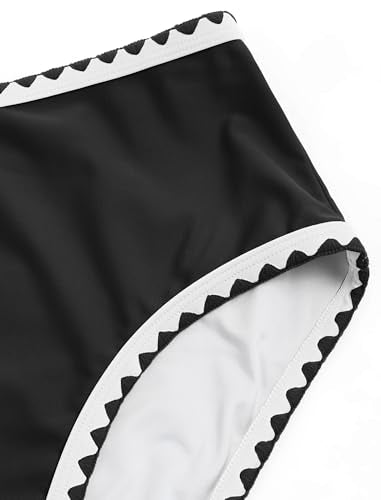 ZAFUL Large Black Tankini Swimsuit for Women - Tummy Control Two-Piece Bathing Suit