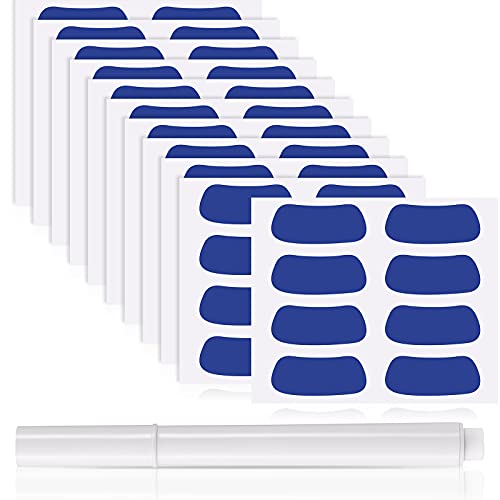 Breathable Sports Eye Strips with White Pencil - Blue, 48 Pairs