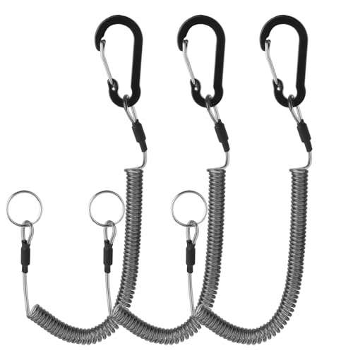Heavy Duty Retractable Fishing Lanyard - 1.5 m Coiled Tether