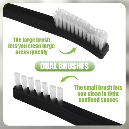 6-Piece Double-Ended Cleaning Brush Set - Nylon Bristle Detail Tools