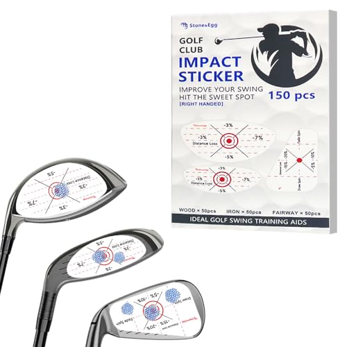 Golf Impact Tape - Self-Teaching Stickers for Right-Handed 150pcs