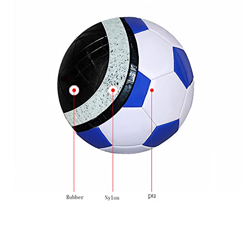Soccer Ball Size 2,3,4,5 White Blue Outdoor and Indoor School Sports