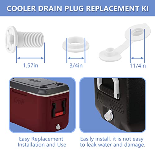 Cooler Drain Plug Replacement Kit - 1.5" Shaft Length