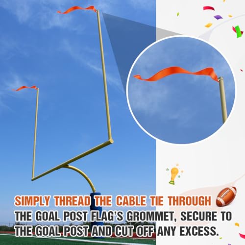 Football Goalpost Wind Flags - 4 Pack with Cable Ties