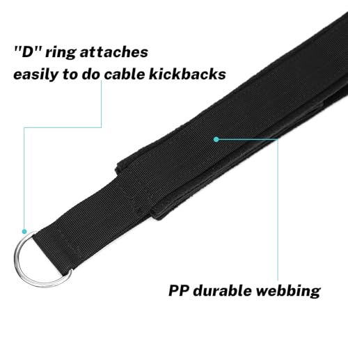 Durable Pilates Straps with Double Loop & D-Ring - 1 Pair