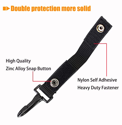 Duty Belt Keeper Clip with Key Holder - Black 2 Pack