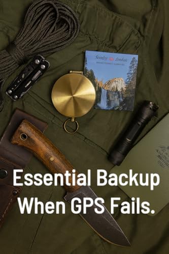 Glow in the Dark Brass Pocket Compass - Waterproof for Kids