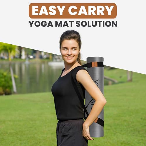 Adjustable Cotton Yoga Mat Carrying Strap - Durable Pilates Mat Sling