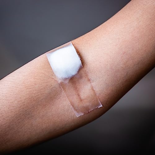Clear Medical Tape 1 in x 10 yd - 6 Pack, Transparent Adhesive for Sensitive Skin