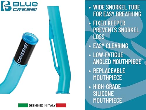 Island 2.0 Snorkel for Scuba Diving - Adult Clear/Black