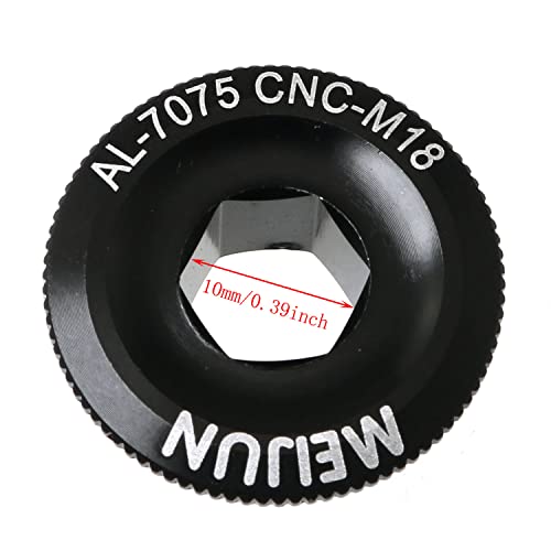 Aluminum Alloy Crankset Arm Bolt for M18 Crank - Black