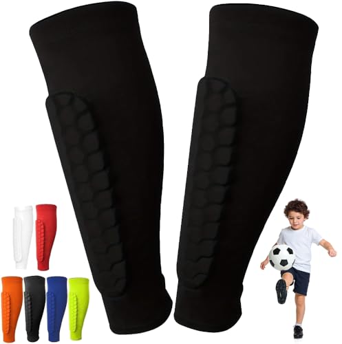 Lightweight Soccer Shin Guards for Kids & Adults - Small Size