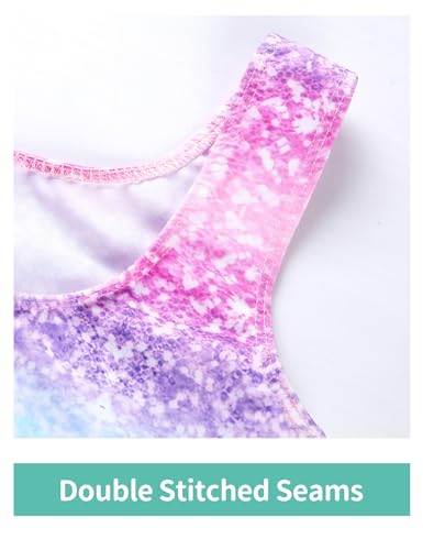 Girls' Sparkly Gymnastics Leotards 2 Pack – Breathable Biketards