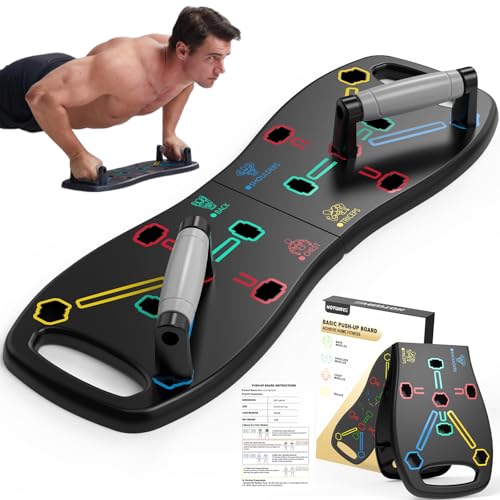 Push Up Board for Home Gym - Portable Black-Grey Strength Training Equipment