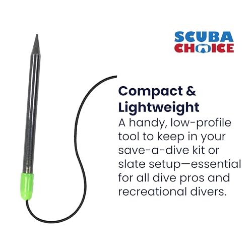 Graphite Pencil for Dive Slate with Cap & Bungee - 3.5"