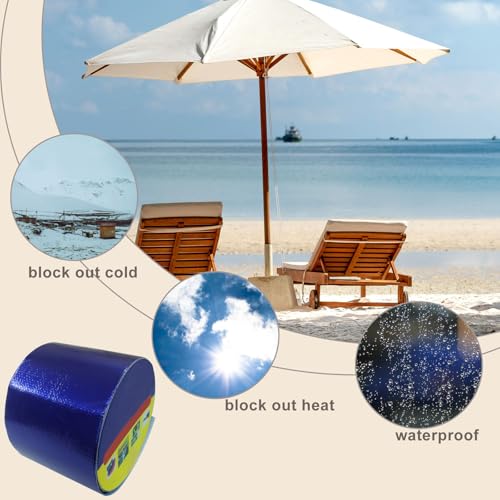 Heavy-Duty Waterproof Repair Tape - 3 Inch x 24.6FT, Blue