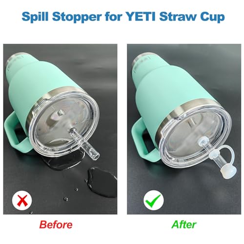 Silicone Spill Stopper and Straw Cover for Tumblers - Clear