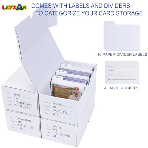 Trading Card Storage Box - 4-Pack 400 Count, 7in Standard