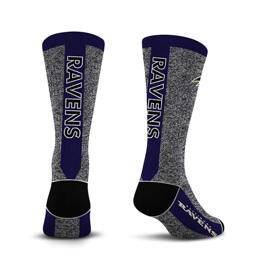 NFL Baltimore Ravens Marble MVP Crew Socks - Large