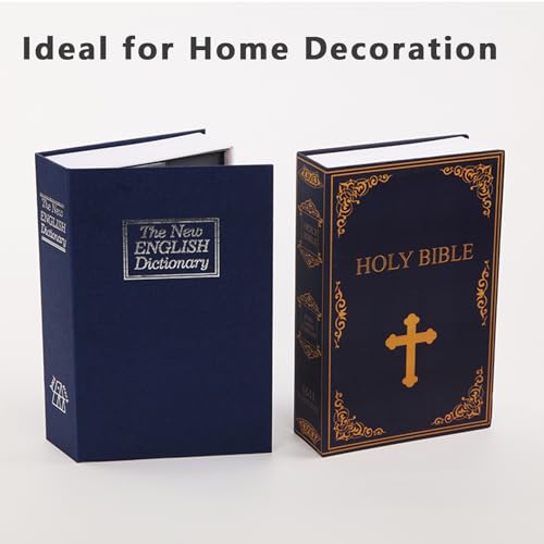 SEPOX¢ç Twins Safe Book Lock Box, Safe Box with Premium Combination Lock - Dorm-safe & Versatile - Authentic Paper Cover - Sturdy Steel Interior - Storage for Cash & Valuables 2pcs Pack of Large Book