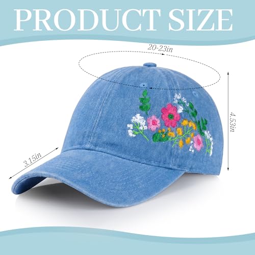 HOVEOX Womens Baseball Cap Embroidered Hat for Woman Floral