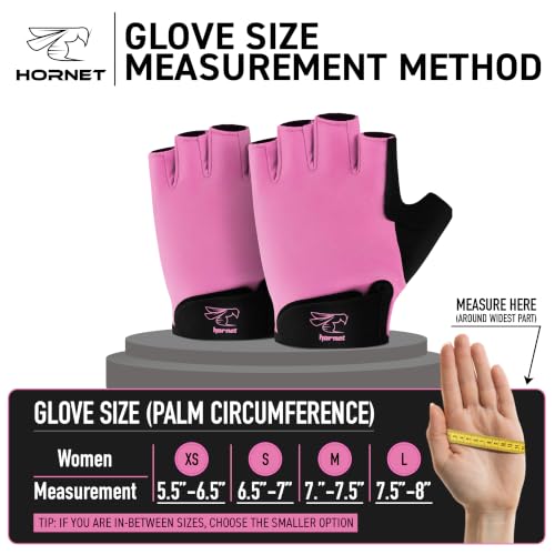 Light Pink Rowing Gloves for Women - Size S (Fits 6.5"-7")