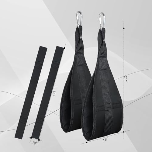 Hanging Ab Straps for Pull Up Bar - Black Gym Ab Sling Straps