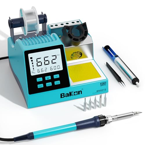 90w Soldering Station, Electronic Digital Display Soldering Iron Station Kit with 3 Presets Modes, 356¢µ¢¦896¢µ,¡ÆC/¡ÆF Conversion,Sleep Mode, 5 Extra Solder Iron Tips,Solder Sucker,Soldering Wire,Tweezers