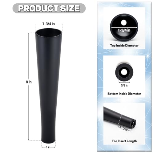 Batting Tee Topper Replacement - Universal Rubber Cup - Black