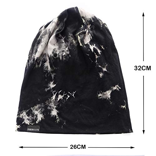 Wimdream Men's Slouchy Beanie Hat Thin Baggy Summer Skull Cap - One Size Black/Claret