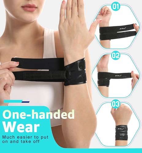 Wrist Brace for TFCC Tears - Ultra-Thin Compression Support - Black, 1 Pack