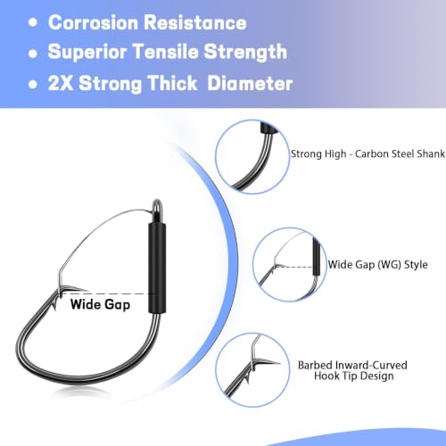 25-Pack Weedless Wacky Rig Hooks - Ultra Sharp Neko Rig Hooks