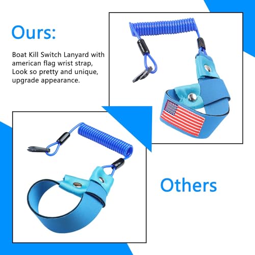 Boat Kill Switch Lanyard Replacement - Blue, 53 Inch