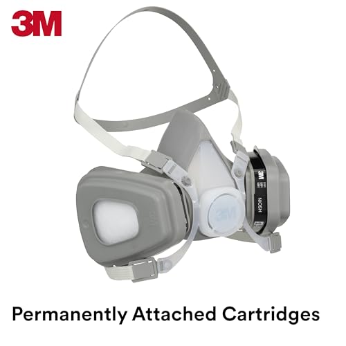 3M Half Facepiece Disposable Respirator, Organic Vapor, NIOSH Approved, Lightweight, Pre-assembled, No Maintenance