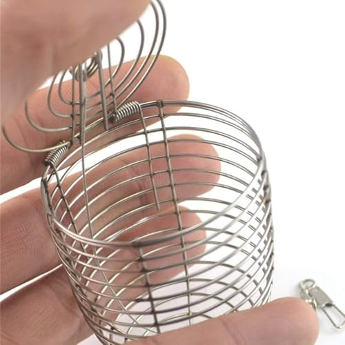 Persei 6Pcs Stainless Steel Fishing Bait Cage Traps – S/M/L Size Kit