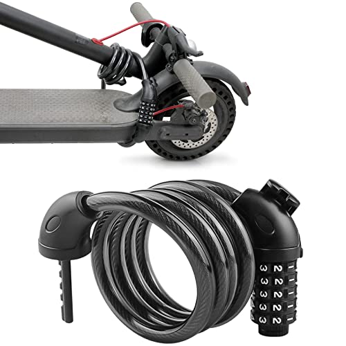 Seway Bike Cable Lock 4ft with Resettable Combination & Mount - Heavy Duty Steel