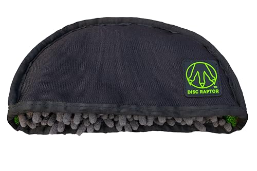 Disc Raptor Obsidian Gray Disc Golf Cleaning Tool - Dual Microfiber & Turf Spine