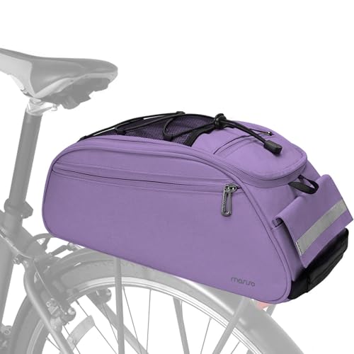MOSISO Waterproof Bicycle Trunk Bag Pannier Rear Seat Pack - Purple