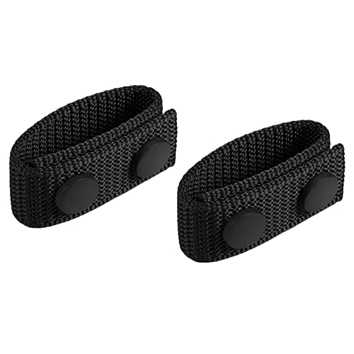 Duty Belt Keeper with Double Snaps - Black, 2 Pack