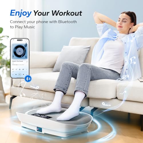 Vibration Plate Exercise Machine | 400lbs Capacity, Bluetooth