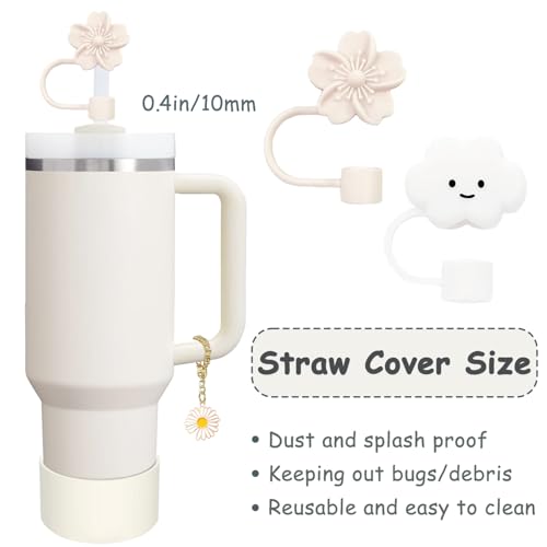 Stanley Cup Accessories Set - Straw Covers, Silicone Boot & Charm