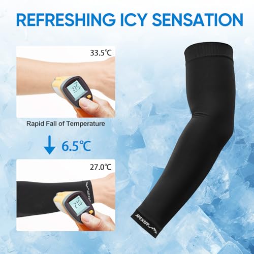 APEXUP Cooling Arm Sleeves for Men Women, UV Sun Protection UPF 50,
